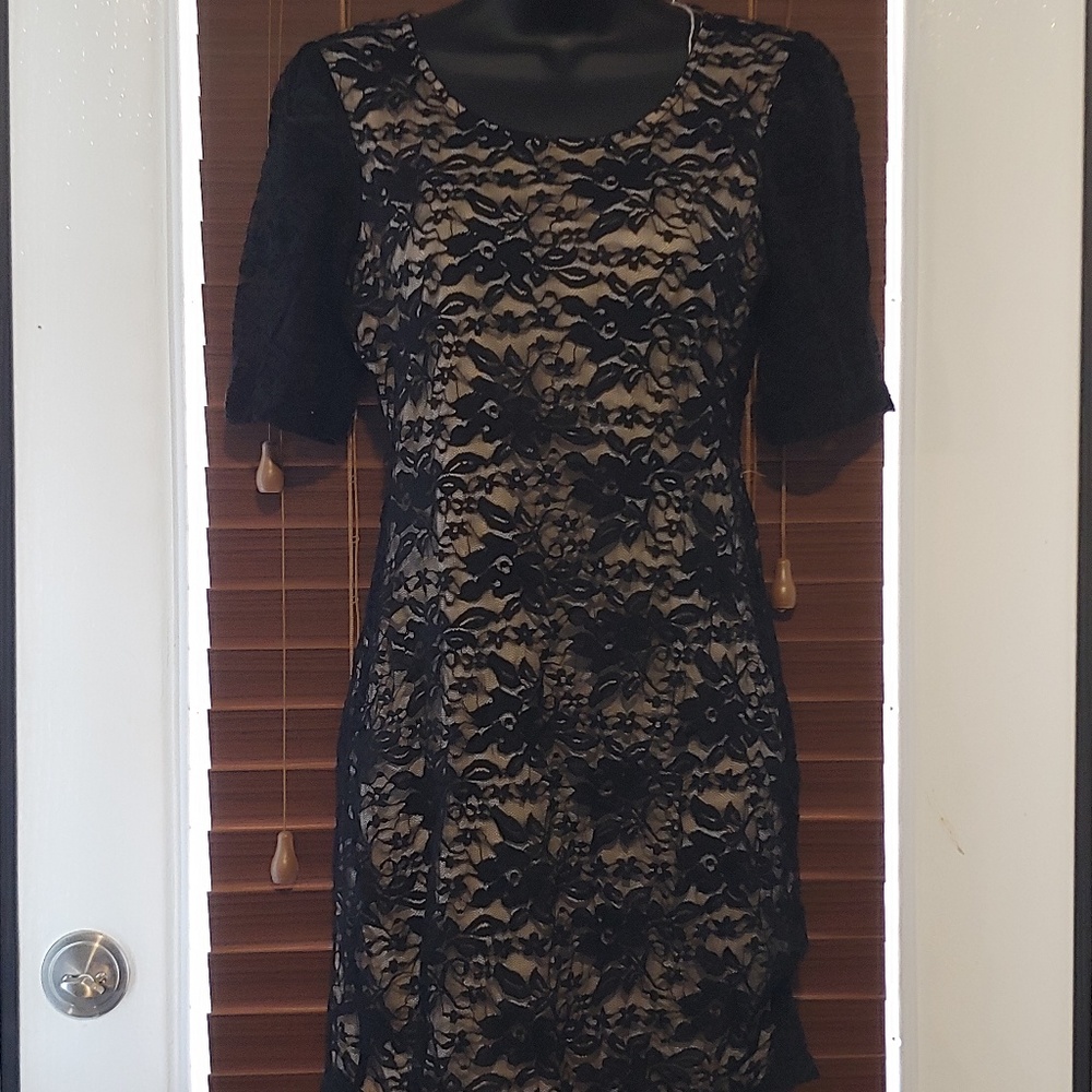 Backless Lace Mini Dress
